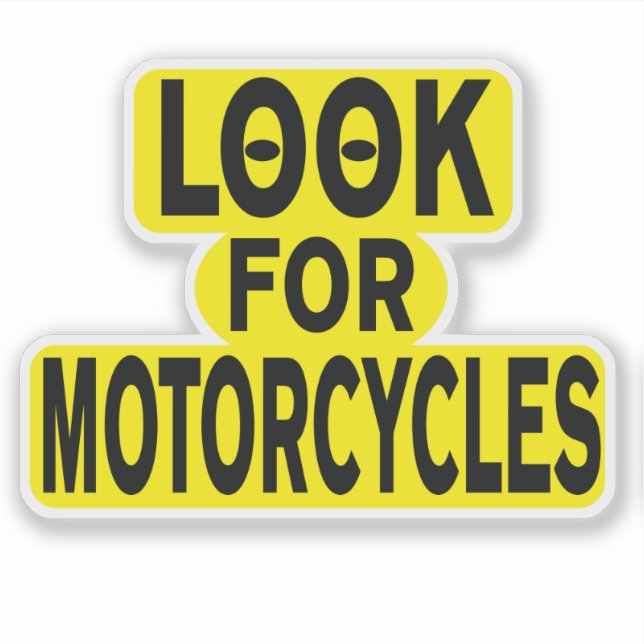 Suche nach Motorrädern Aufmerksamkeit Design Aufkleber (Vorderseite)