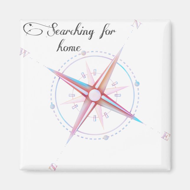 Suche nach Zuhause-Kompass Magnet (Vorne)