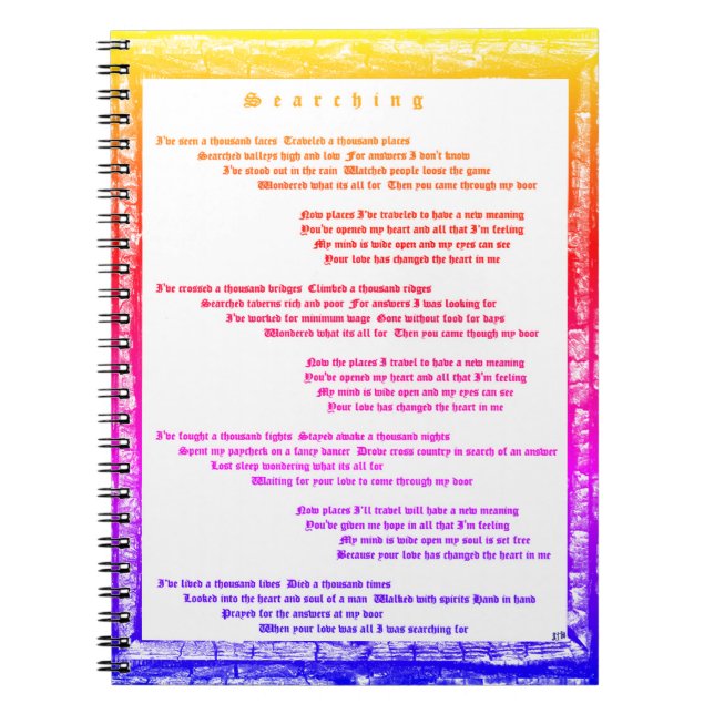 Suche Notizblock (Vorderseite)