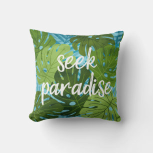 Suche Paradies Hawaiian Monstera Blatt Tropisch Kü Kissen