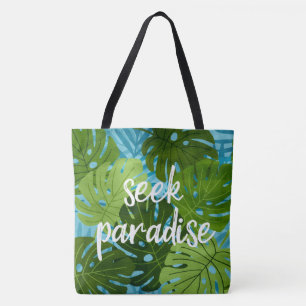 Suche Paradies Hawaiian Monstera Blatt Tropisch Kü Tasche
