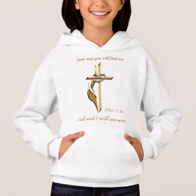 Suche und du wirst mich finden hoodie (Vorderseite)