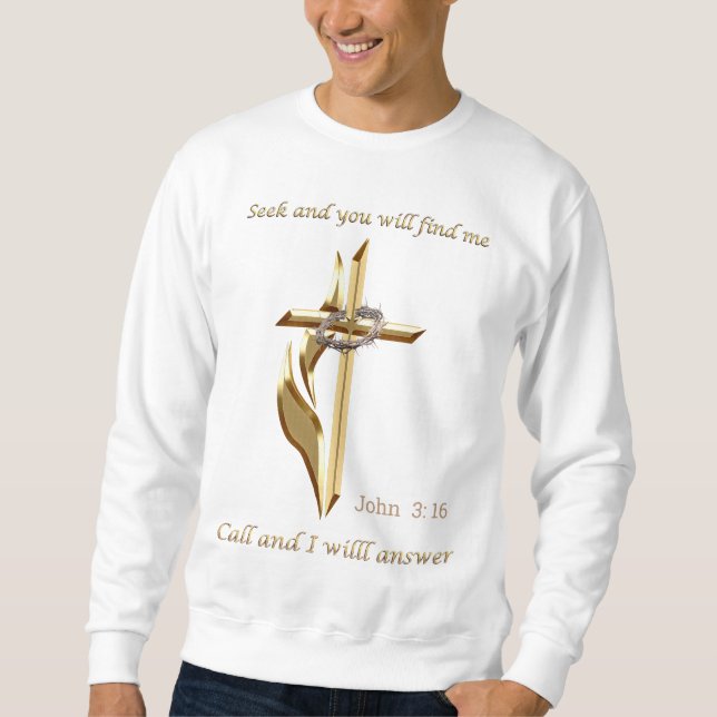 Suche und du wirst mich finden sweatshirt (Vorderseite)