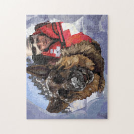 Suche und Rettung deutscher Schafe im Schnee