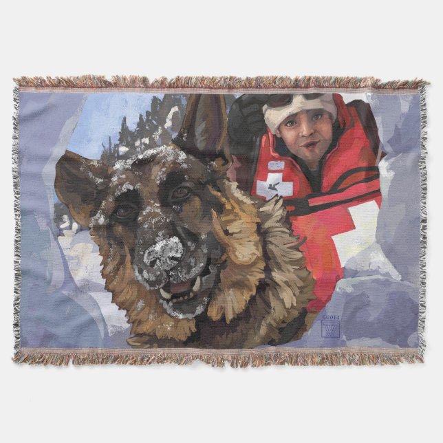 Suche und Rettung deutscher Schafe im Schnee Decke (Vorderseite)