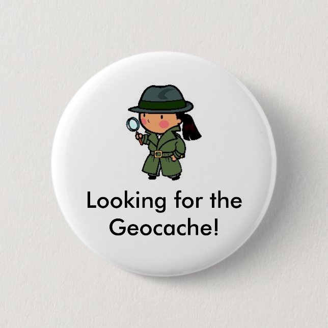 Suchen nach dem Geocache! Swag-Button Button (Vorderseite)