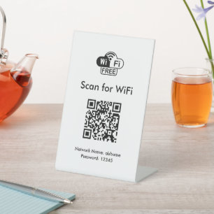Suchen nach WiFi Custom QR-Code Beruflich Sockelschild