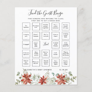 Suchen Sie das Gast-Bingo   Baby Showspiel