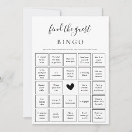 Suchen Sie die Gast-Bingo-Game-Brautparty-Karte Dankeskarte