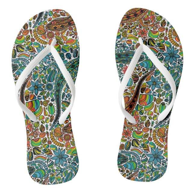 Suchen Sie die Geckos Flip Flops (Fußbett)