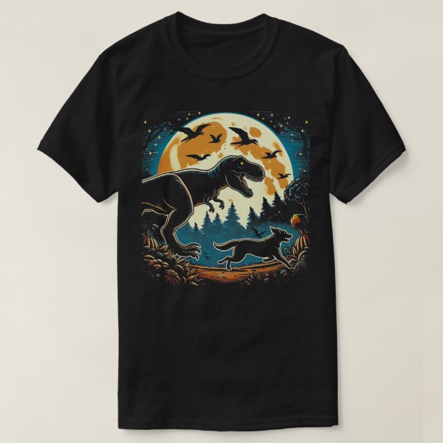 Suchen Sie ein lustiges Halloween Trex Walking? T-Shirt (Design vorne)