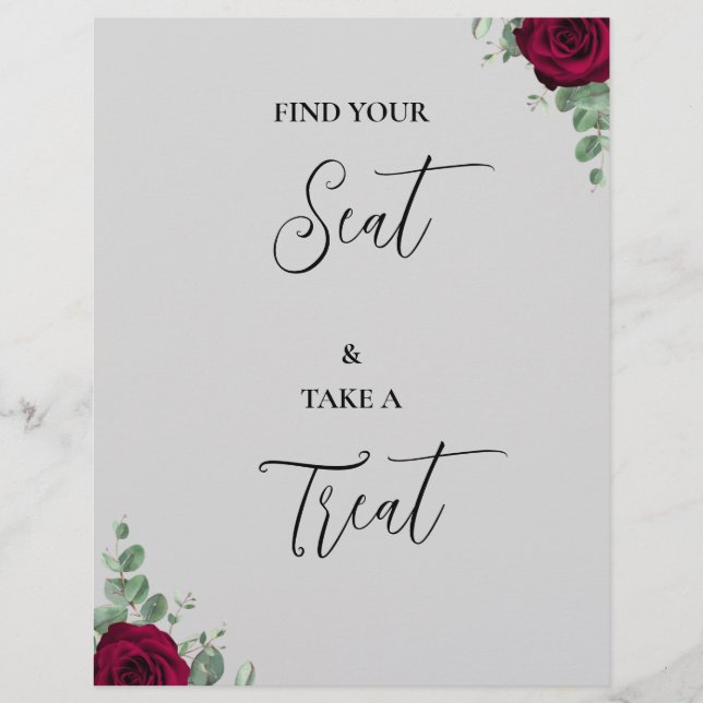 Suchen Sie Ihren Platz und nehmen Sie eine Leckere (Vorderseite)