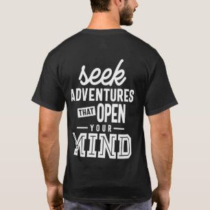 Suchen Sie nach Abenteuern, die Ihren Geist Motivi T-Shirt