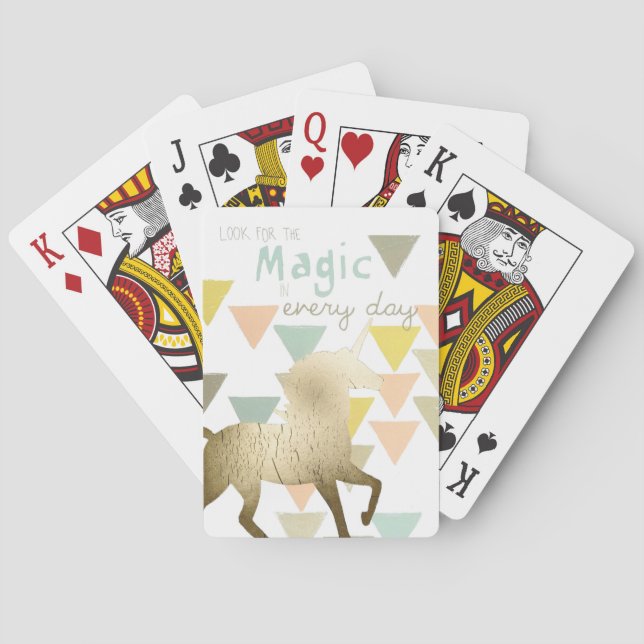 Suchen Sie nach dem Magic Everyday Gold Unicorn Spielkarten (Rückseite)