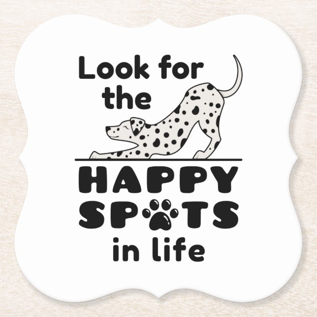 Suchen Sie nach den glücklichen Spots in Life Dalm Untersetzer (Vorderseite)