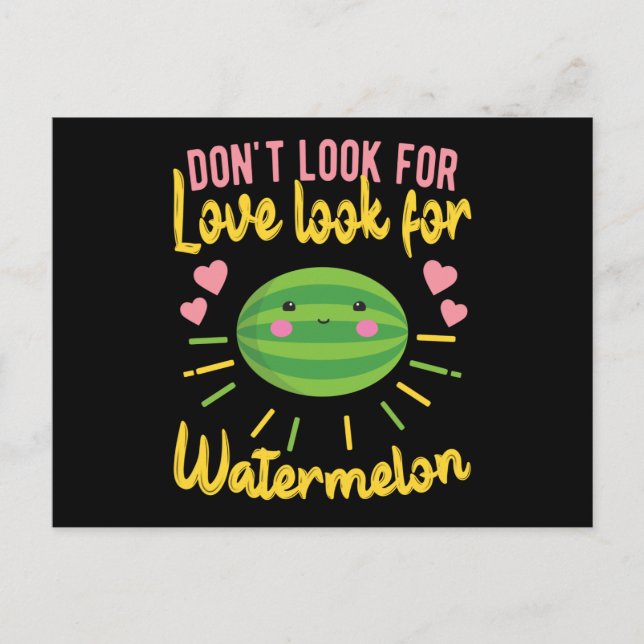 Suchen Sie nicht nach Liebe, suchen Sie nach Wasse Postkarte (Vorderseite)