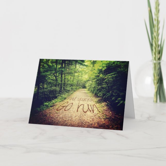 Suchen Sie selbst führen Sie inspirierende Running Karte (Vorderseite)