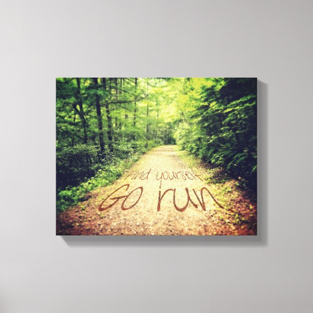 Suchen Sie selbst führen Sie inspirierende Running Leinwanddruck (Vorderseite)