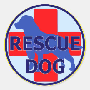 SUCHEN SIE UND RECUE HUNDESARDA RUNDER AUFKLEBER