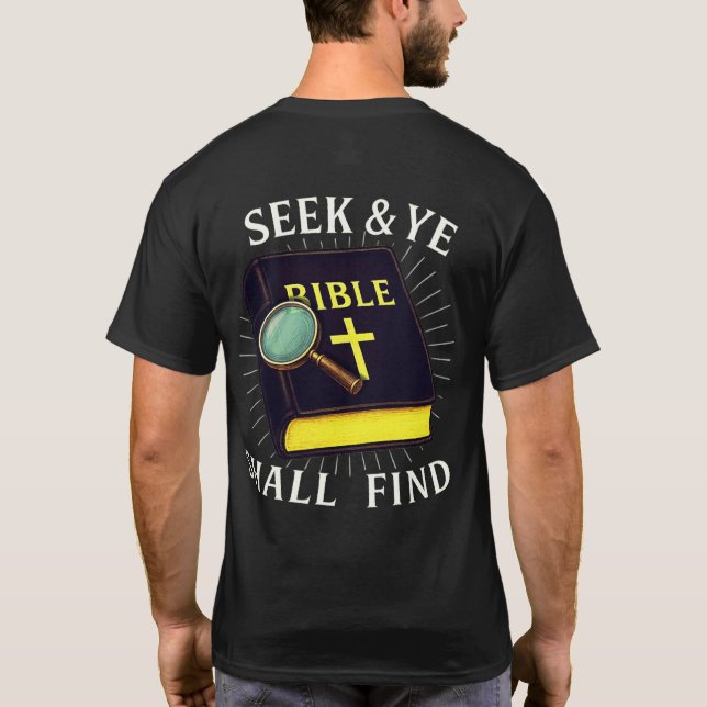 Suchen & Suchen finden T-Shirt (Rückseite)