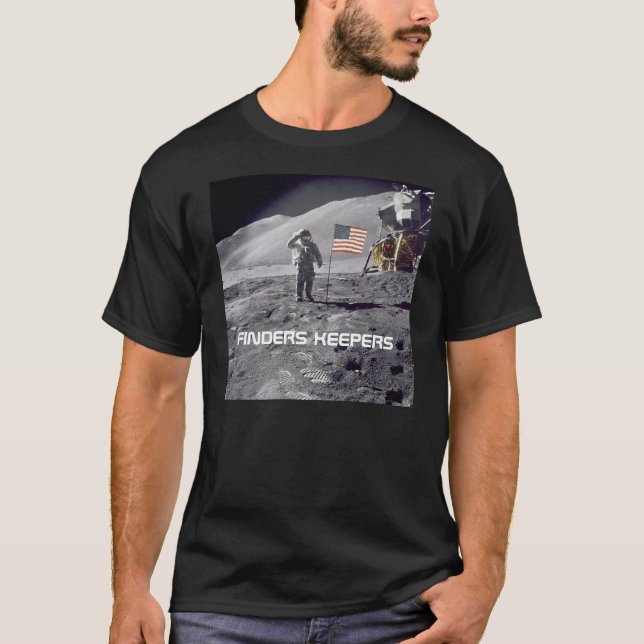 "Sucher-Wächter" Apollo-Mond walksalute T-Shirt (Vorderseite)
