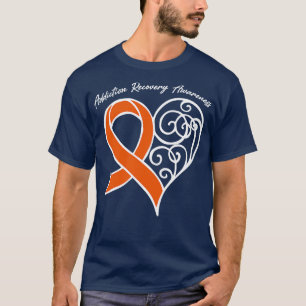Sucht Erholung Bewusstsein Herz Band Geschenk Val T-Shirt