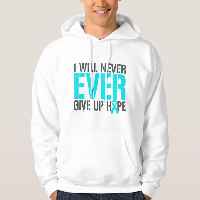 Sucht-Erholung gebe ich nie überhaupt Hoffnung auf Hoodie (Vorderseite)