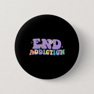 Sucht Groovy Happy Style Überdosis-Bewusstsein bee Button