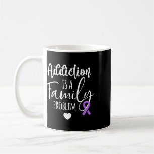 Sucht ist ein Familienproblem Überdosis-Bewusstsei Kaffeetasse