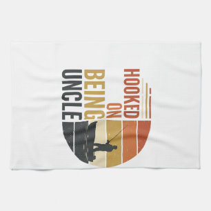 Süchtig aufs Onkel-Angeln Vintage-Grafik_1 Geschirrtuch
