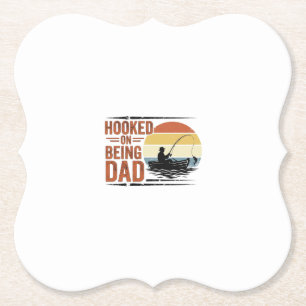 Süchtig Nach Dem Dad Vintage Fishing Shirt Design_ Untersetzer