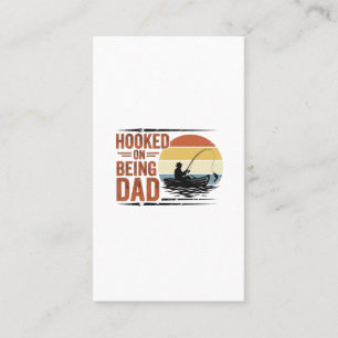 Süchtig Nach Dem Dad Vintage Fishing Shirt Design_ Visitenkarte