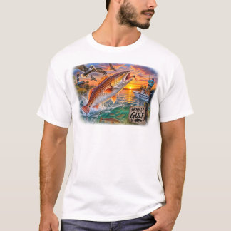 Süchtig nach dem Golf – Rotfischangeln T-Shirt
