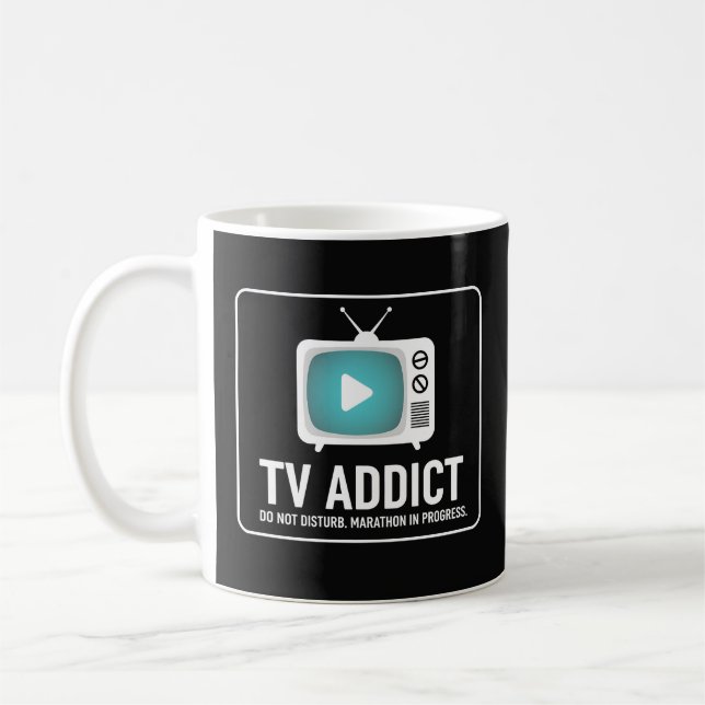 Süchtiger Bitte-nicht-stören-Marathon-läuft-Design Kaffeetasse (Links)