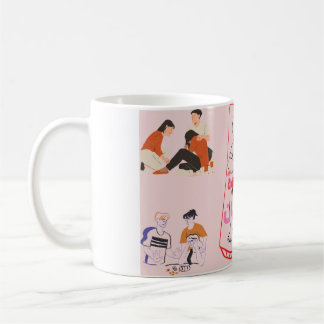 Suchtüberwindung und Bewusstsein für psychische Ge Kaffeetasse