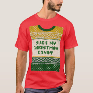 Suck My Christmas Candy Paare Adult Humor Lovers T-Shirt