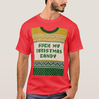 Suck My Christmas Candy Paare Adult Humor Lovers T-Shirt
