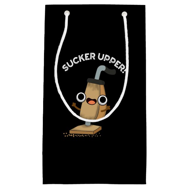 Sucker Upper Funny Vacuum Cleaner Puck Dark BG Kleine Geschenktüte (Vorderseite)