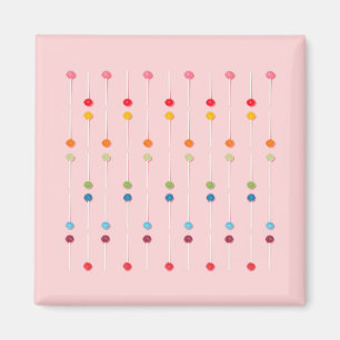Suckers Lollypop Candy Rainbow Magnet