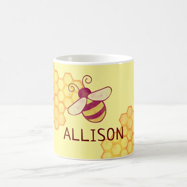 Sucre abeille Nom personnalisé Mug (Centre)
