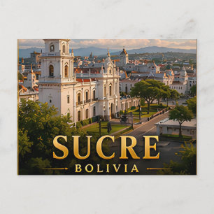Sucre Bolivien für bolivianisches koloniales Erbe  Postkarte