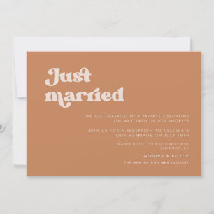 Sucre brun rétro élégant Carte mariée