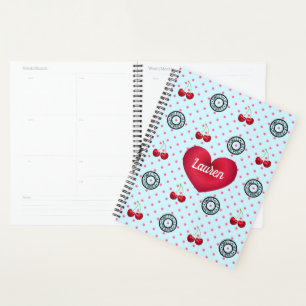 SUCRE COMME DES CHERRIES Retro Vintage Motif Coeur