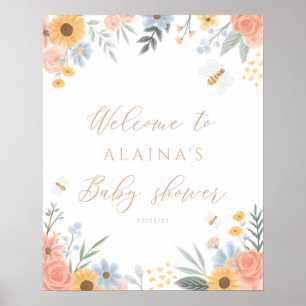 Sucré comme peut Baby shower Affiche de bienvenue