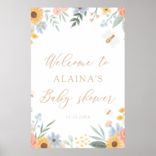 Sucré comme peut Baby shower Affiche de bienvenue