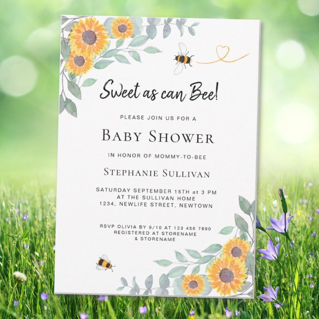 Sucré Comme Peut Être Baby shower Invitation (Créateur téléchargé)