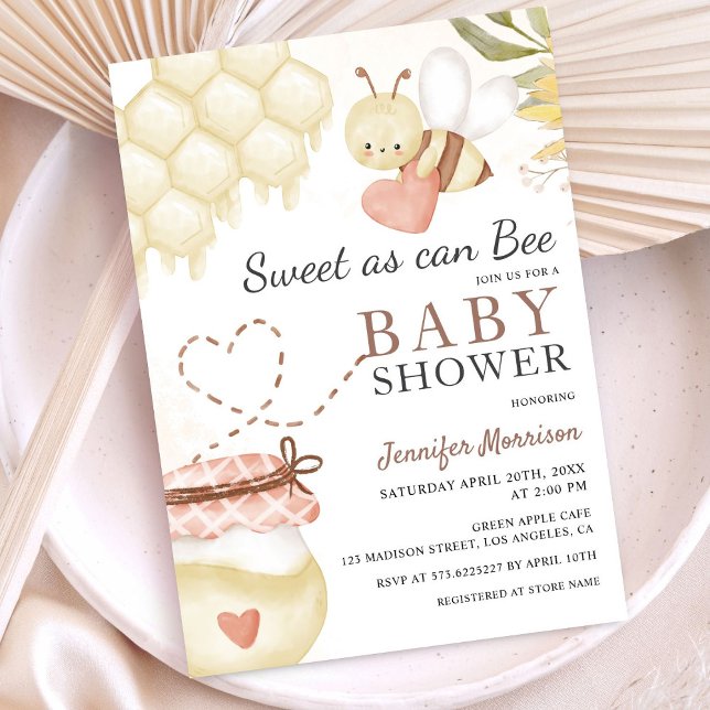 Sucré Comme Peut Être Baby shower Invitation (Créateur téléchargé)