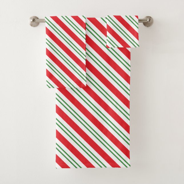 Sucre de canne de menthe poivrée Motif (rouge/vert (En situation)