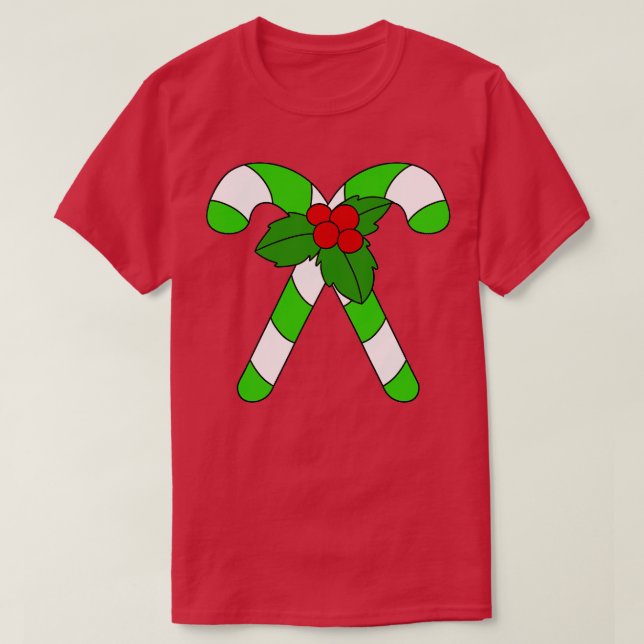 Sucre de canne de Noël TShirt (Design devant)
