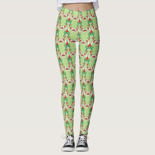 Sucre de canne Green Christmas Leggings